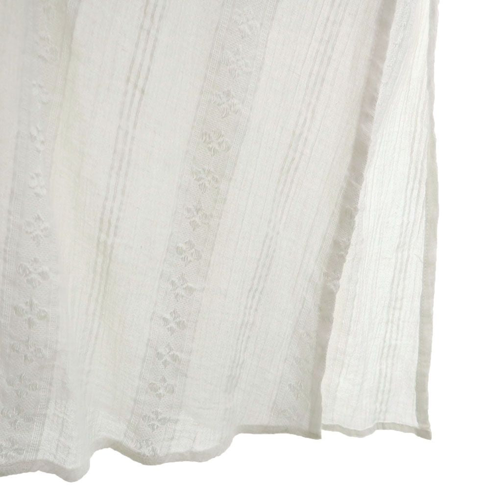 未使用 GRACE CLASS グレースクラス 長袖 フリルレース ロングワンピース 2-36 ホワイト 薄手 レディース