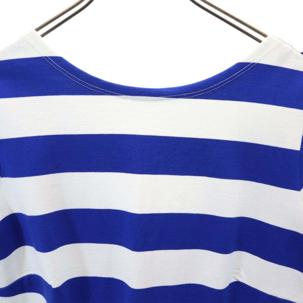 未使用 PETIT BATEAU プチバトー 総柄 半袖 ワンピース L ホワイト系 バックジップ タグ付き レディース