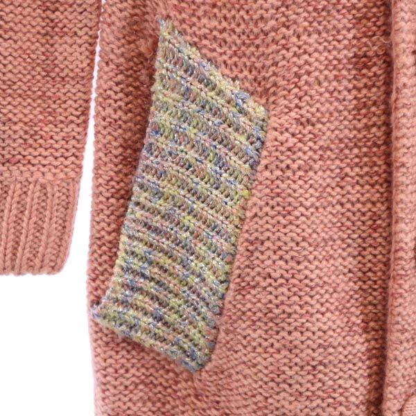 Ne-net ネネット 長袖 ニット ロング カーディガン 2 ピンク系 フーディー レディース