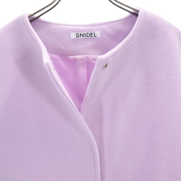 SNIDEL スナイデル ノーカラーコート F ラベンダー レディース