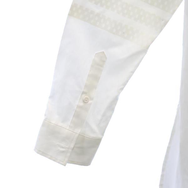 VOTE MAKE NEW CLOTHES ボートメイクニュークローズ 長袖 メッシュフード付き ロングシャツ S 白 メンズ