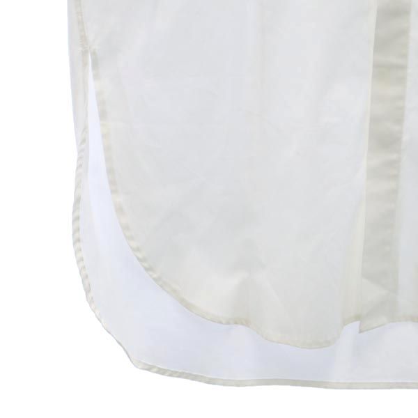 VOTE MAKE NEW CLOTHES ボートメイクニュークローズ 長袖 メッシュフード付き ロングシャツ S 白 メンズ