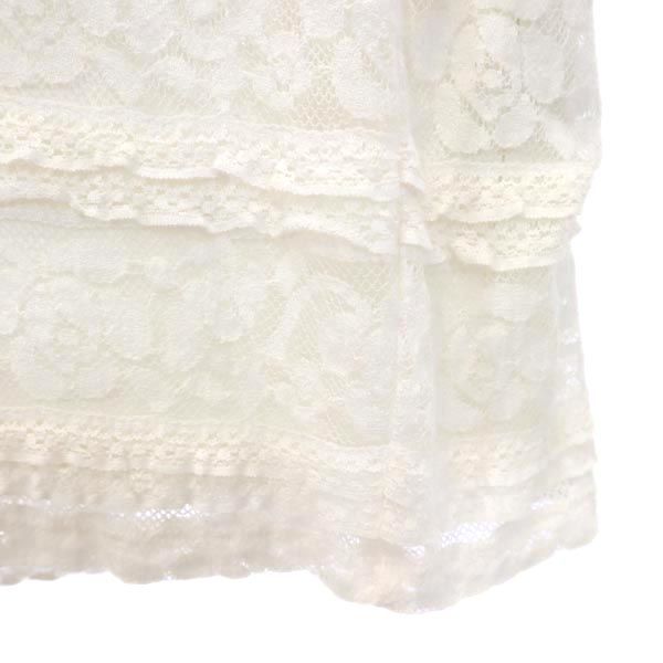 Desigual デジグアル 長袖 総レース ワンピース L ホワイト レディース