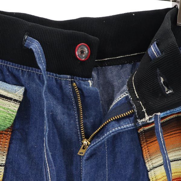 リー 日本製 デニムショートパンツ w34 ネイビー系 Lee ウエストゴム メンズ