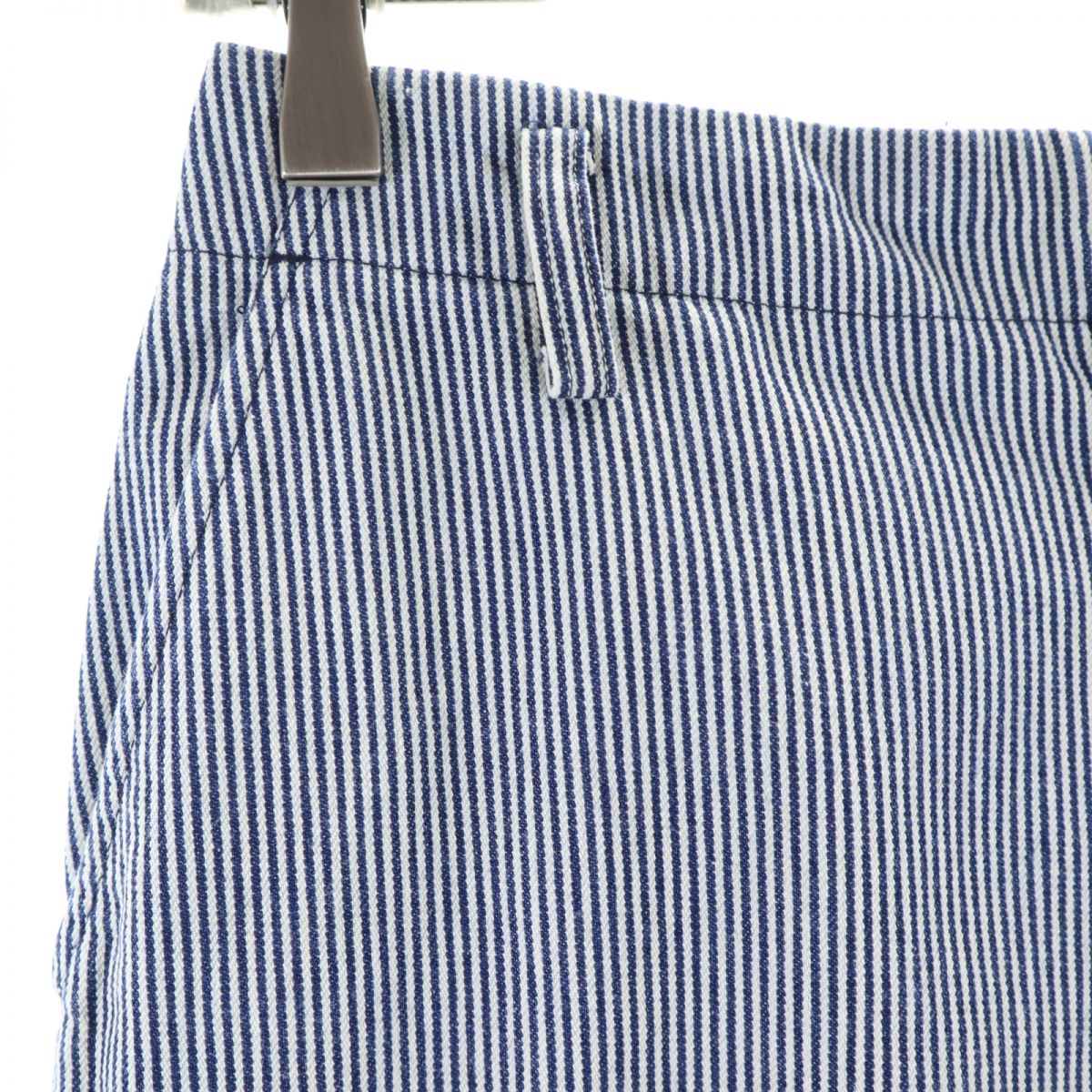 フォークアンドスプーン ヒッコリー ミディ丈 デニムスカート 1 ブルー系 FORK&SPOON レディース