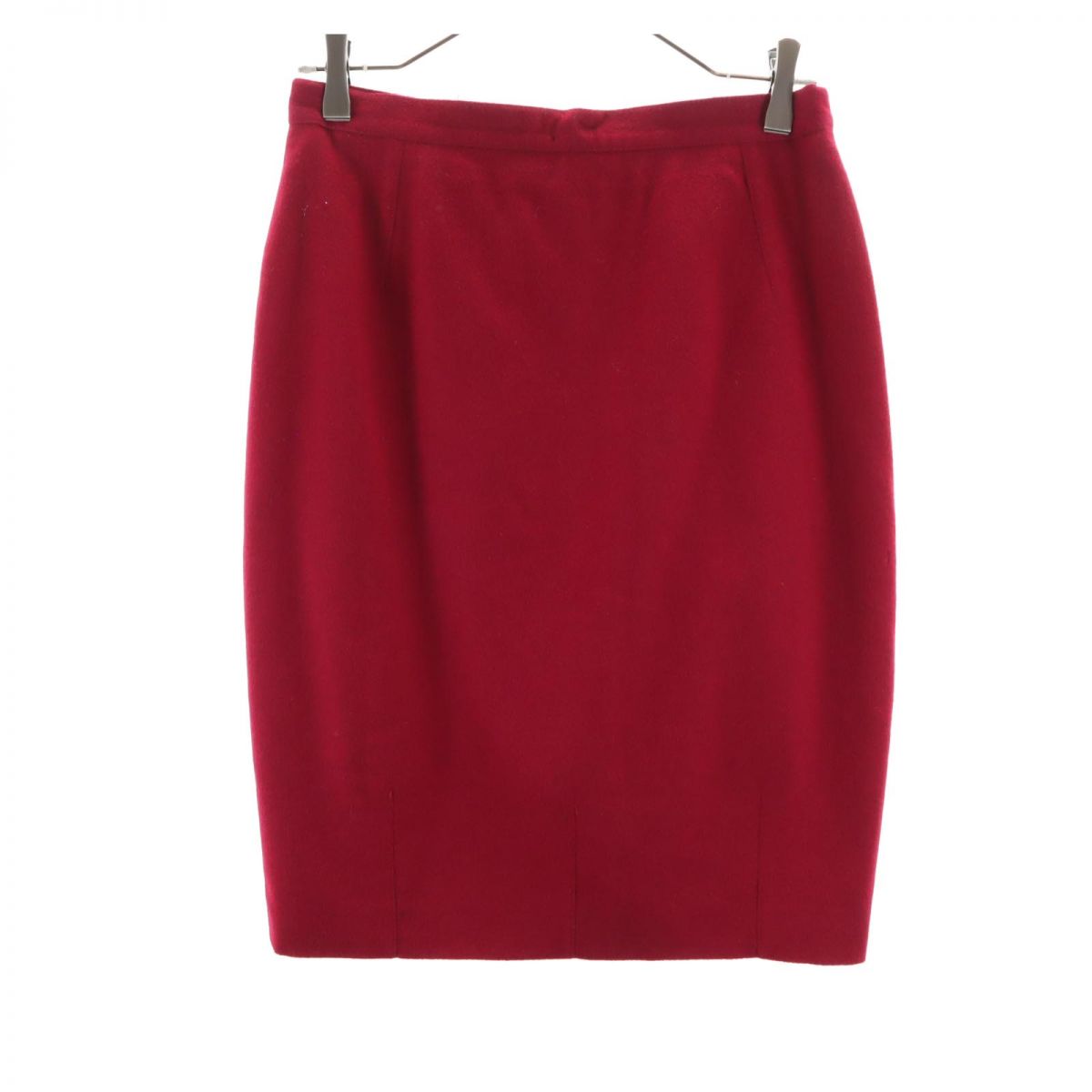 ESCADA エスカーダ ウールブレンド ミディ丈 台形 スカート 38 赤 レディース