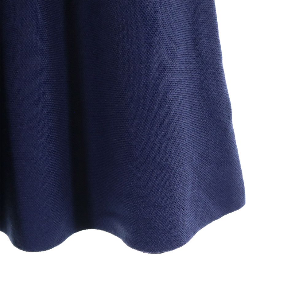 未使用 BARNEYS NEWYORK バニーズニューヨーク ウールブレンド ミディ丈 ニット スカート 38 ネイビー レディース