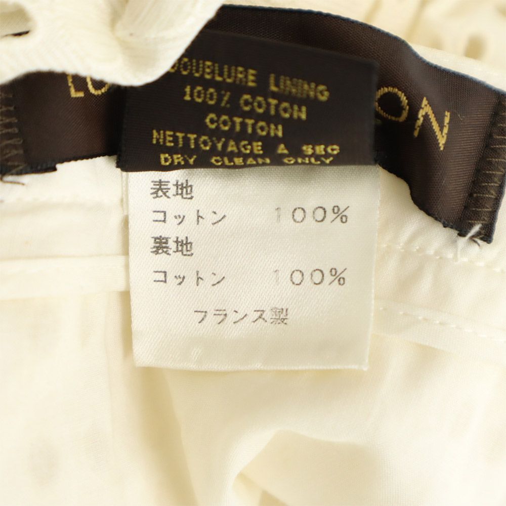 LOUIS VUITTON ルイヴィトン フランス製 ミディスカート 38 ホワイト系 レディース
