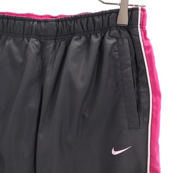 ナイキ トレーニング ロングパンツ S グレー×ピンク NIKE スポーツ ウインドパンツ レディース