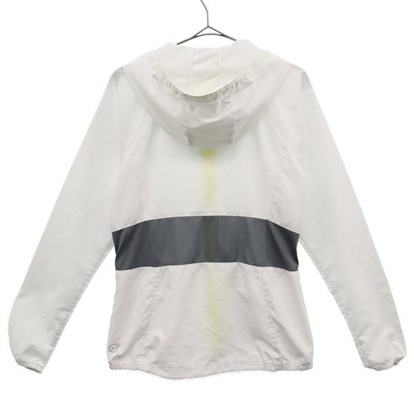 PUMA プーマ トレーニング 長袖 ジップパーカー M ホワイト×グレー ウォームアップ レディース
