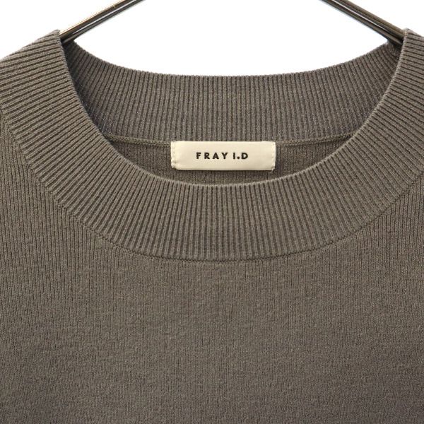 FRAY I.D フレイアイディー 長袖 シアー ニット F グレー カットソー レディース