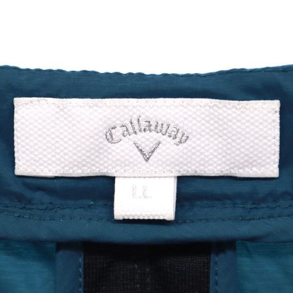 Callaway キャロウェイ ワンポイントプリント ゴルフ 中綿 ノーカラー ベスト LL ブルー コンパクト メンズ