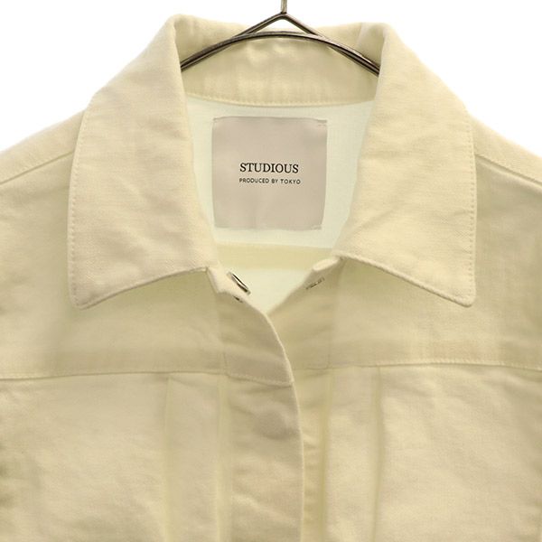未使用 STUDIOUS ステュディオス デニムジャケット 0 ホワイト Gジャン ジージャン レディース