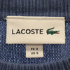 ラコステ 総柄 長袖 ニット S ブルー×ホワイト LACOSTE セーター メンズ