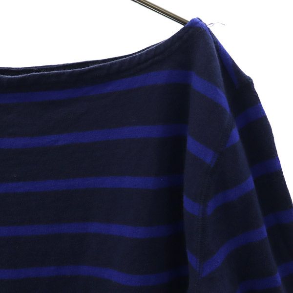 ポロラルフローレン ボーダー 長袖 ボートネック Tシャツ S ネイビー×ブルー POLO RALPH LAUREN カットソー レディース