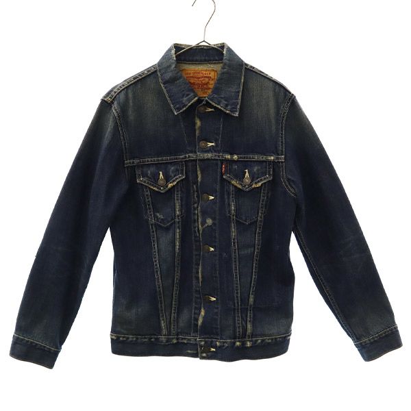 Levi's FadedBlueRepaired リーバイス フェイディッドブルーリペアード ダメージ加工 デニムジャケット M ネイビー メンズ