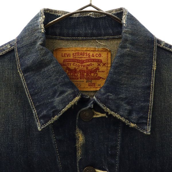 Levi's FadedBlueRepaired リーバイス フェイディッドブルーリペアード ダメージ加工 デニムジャケット M ネイビー メンズ