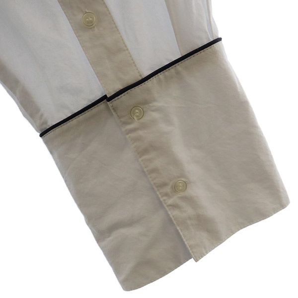 Mila Owen ミラオーウェン ワンポイント刺繍 長袖 変形パターンキャンペーン ロングシャツ F ホワイト ブラウス レディース