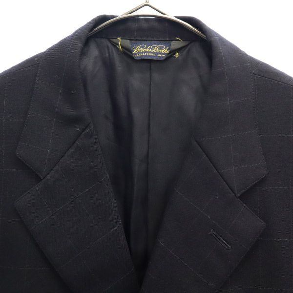 Brooks Brothers ブルックスブラザーズ ウールブレンド チェック テーラードジャケット 39SHT ネイビー メンズ