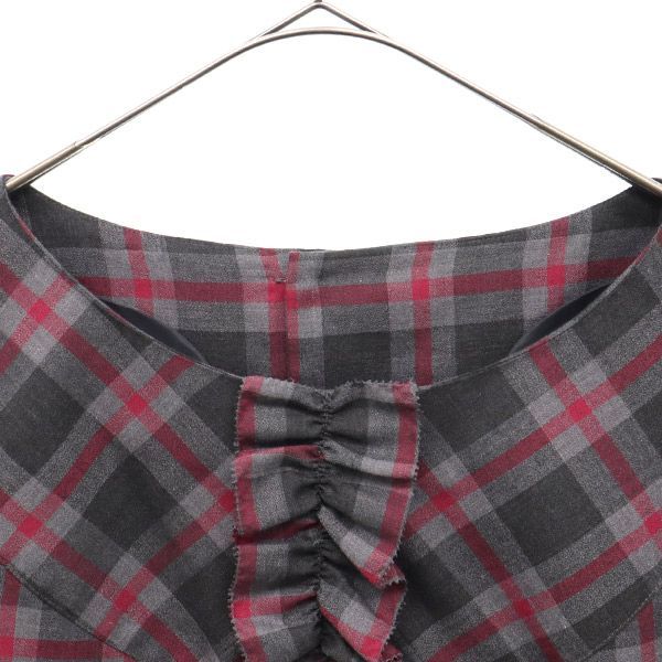 PARC LAMU パルクラミュー チェック 7分袖 ワンピース M レディース