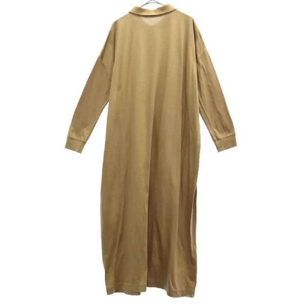 mizuiro ind ミズイロインド 日本製 長袖 シャツワンピース ベージュ系 レディース