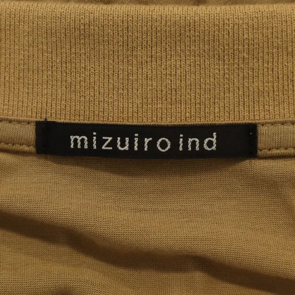 mizuiro ind ミズイロインド 日本製 長袖 シャツワンピース ベージュ系 レディース