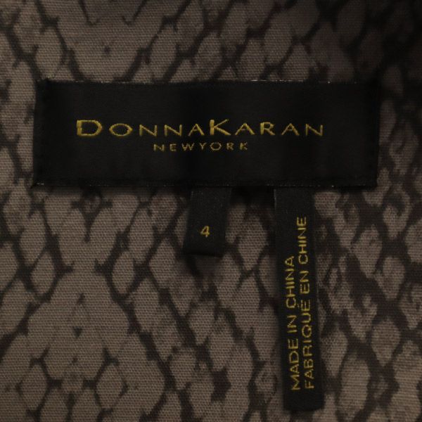 ダナキャラン スネーク ノースリーブ ワンピース 4 パープル系 Donna Karan レディース