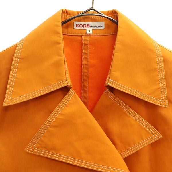 Michael Kors マイケルコース コットン ダブル ジャケット 4 オレンジ レディース