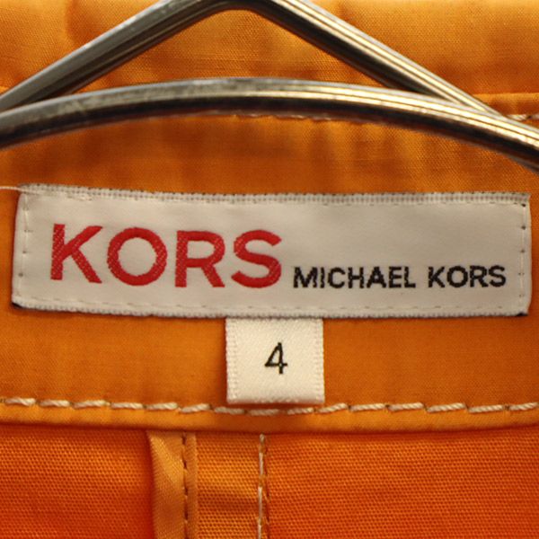 Michael Kors マイケルコース コットン ダブル ジャケット 4 オレンジ レディース
