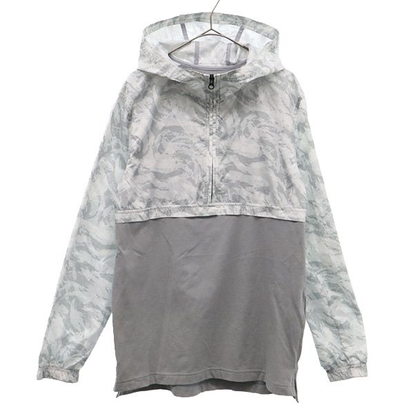 アンダーアーマー 総柄 トレーニング ハーフジップ ウインドブレーカー MD グレー系 UNDER ARMOUR スポーツ ジャケット メンズ