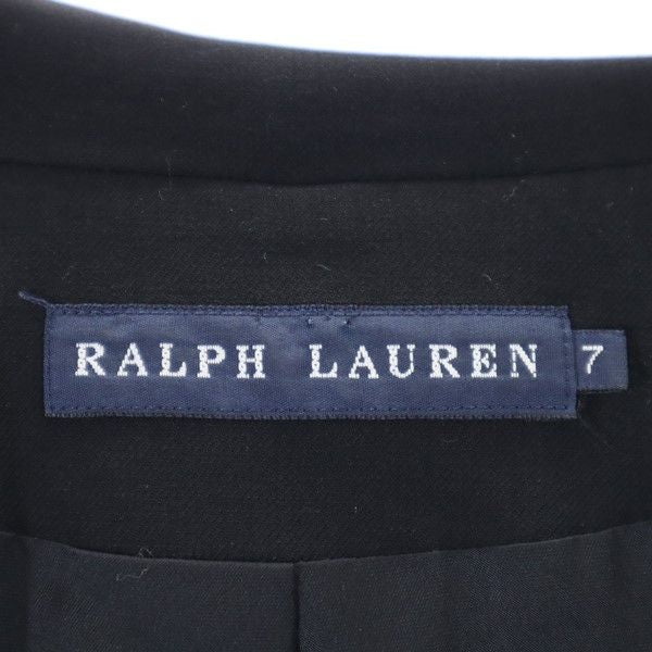 RALPH LAUREN ラルフローレン ウールブレンド テーラードジャケット 7 ブラック レディース