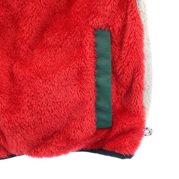 gymmaster ジムマスター リバーシブル ボア×タスロン ベスト S グリーン系 アウトドア フェス レディース