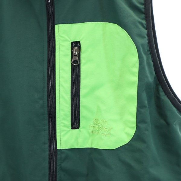 gymmaster ジムマスター リバーシブル ボア×タスロン ベスト S グリーン系 アウトドア フェス レディース