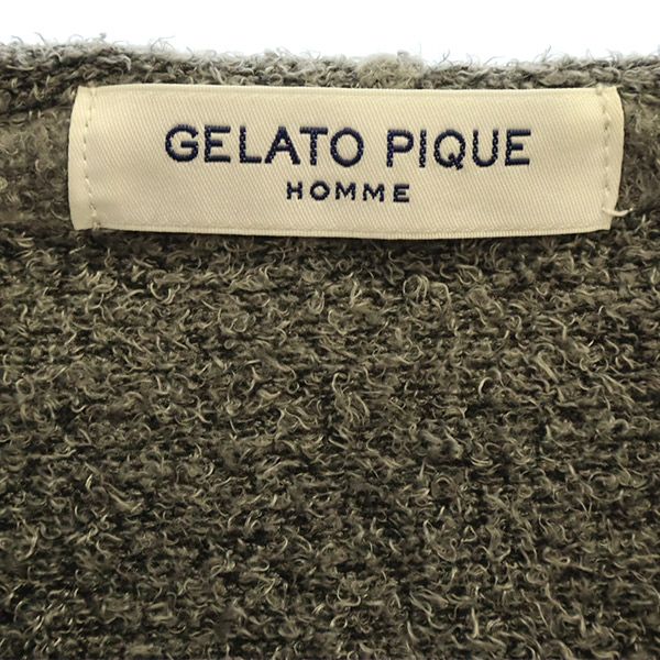 GELATO PIQUE HOMME ジェラートピケオム 長袖 ルームウェア M グレー ジップパーカー ジェラピケ メンズ