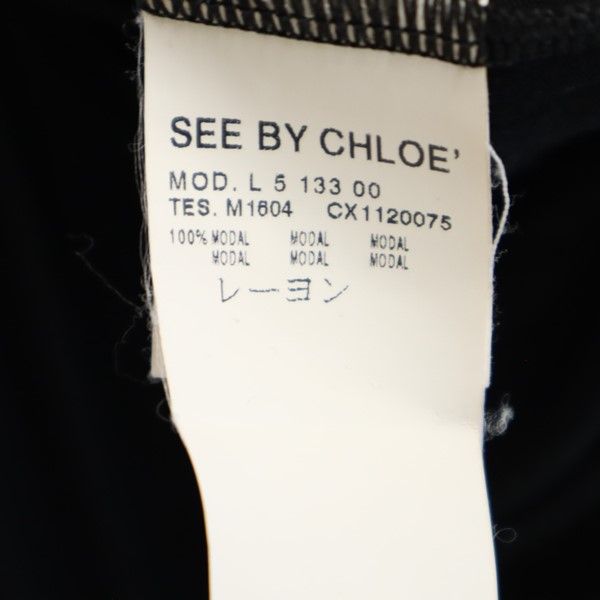 シーバイクロエ 半袖 ワンピース 2 ブラック SEE BY CHLOE レディース