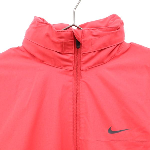 NIKE ナイキ ワンポイントロゴプリント ゴルフ 2Way ウインドブレーカー M ピンク ジャケット ウォームアップ レディース