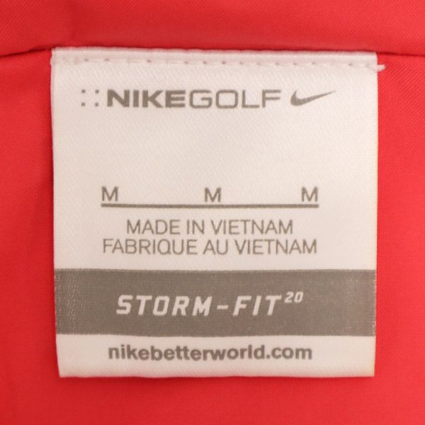 NIKE ナイキ ワンポイントロゴプリント ゴルフ 2Way ウインドブレーカー M ピンク ジャケット ウォームアップ レディース
