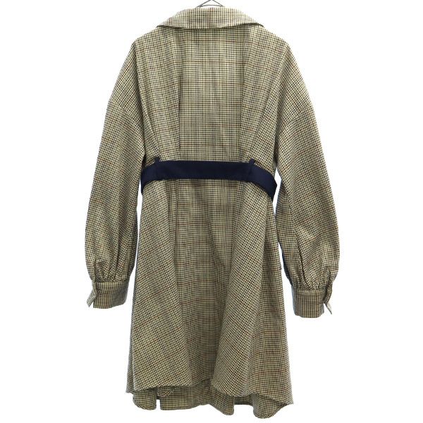 REDYAZEL レディアゼル 千鳥格子 長袖 チュニック F ブラウン系 ワンピース レディース