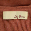 リリーブラウン ノースリーブ ニット ワンピース F ピンク Lily Brown バックリボン レースアップ レディース