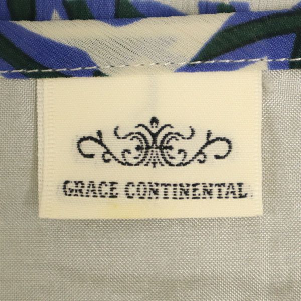 グレースコンチネンタル 総柄 7分袖 ワンピース 36 GRACE CONTINENTAL レディース