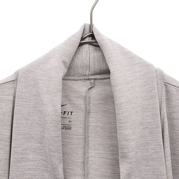 NIKE ナイキ ワンポイントプリント トレーニング 羽織 ジャケット S グレー スポーツ カーディガン レディース