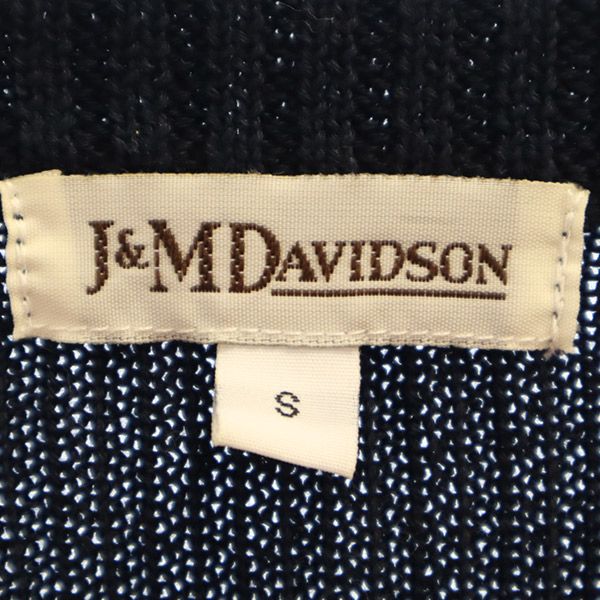 J&M Davidson ジェイアンドエムデヴィッドソン 長袖 コットン ニットカーディガン S ネイビー レディース