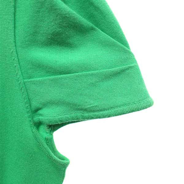 ポールスミス ブラックレーベル 半袖 コットン ニットカーディガン M グリーン Paul Smith BLACK LABEL レディース