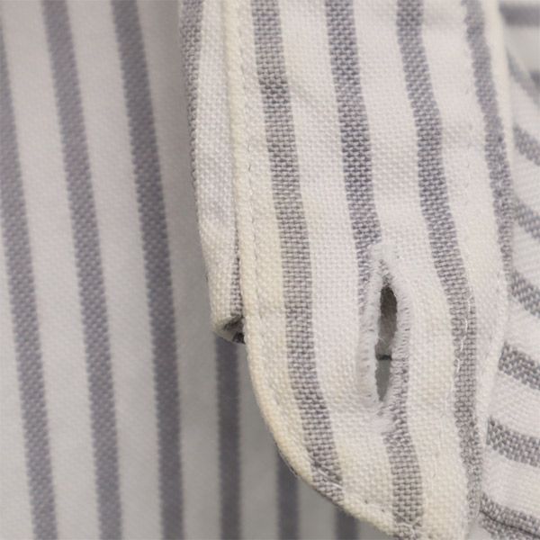 CAPTAIN SANTA キャプテンサンタ 日本製 ストライプ 長袖 ボタンダウンシャツ LADIES グレー×ホワイト レディース