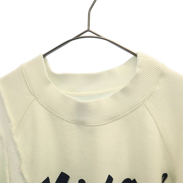 MICHAEL ミシェル 日本製 ロゴプリント 長袖 スウェット トレーナー S ホワイト メンズ