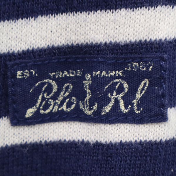 ポロラルフローレン ボーダー 長袖 Tシャツ M ネイビー×ホワイト POLO RALPH LAUREN メンズ