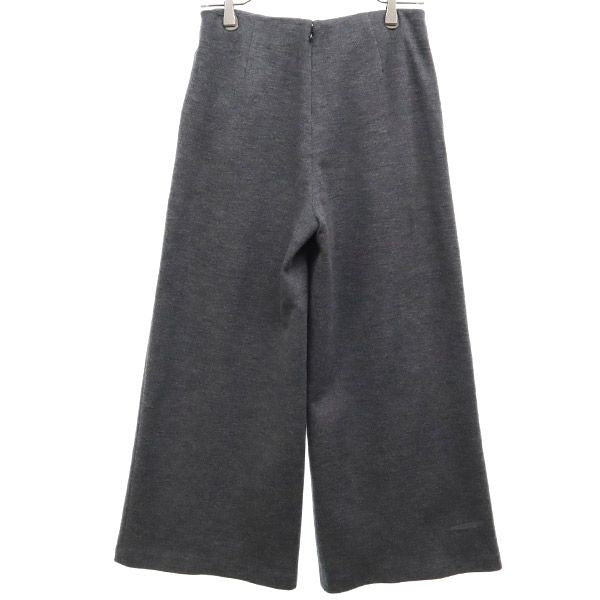 POLO RALPH LAUREN ポロラルフローレン ウールブレンド ロング ワイドパンツ 0 グレー バックジップ レディース