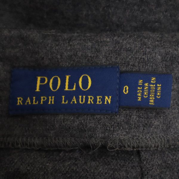 POLO RALPH LAUREN ポロラルフローレン ウールブレンド ロング ワイドパンツ 0 グレー バックジップ レディース