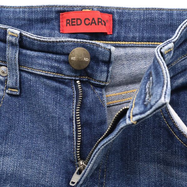 RED CARD レッドカード 日本製 テーパードデニムパンツ w24 ブルー ジーパン レディース