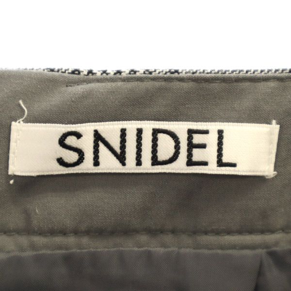 スナイデル チェック柄 ショートパンツ 1 グレー×ホワイト SNIDEL レディース